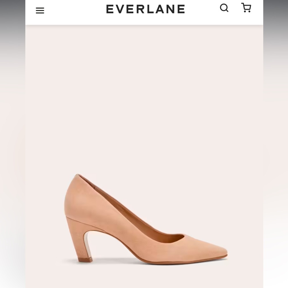 Everlane leather blush colored banana pumps - NWT
